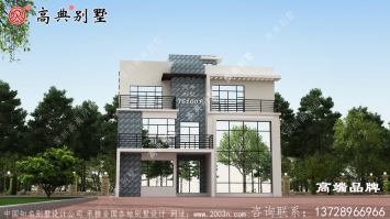 鄉(xiāng)村三層現(xiàn)代帶大露臺陽臺戶型復(fù)式自建別墅住宅