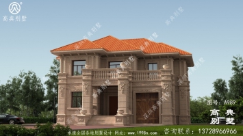 簡潔懷舊的歐式風格石材兩層別墅
