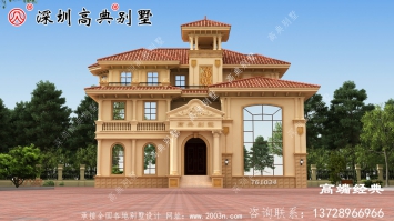 鄉(xiāng)村二層半別墅設計圖，村里建一棟，鄰居看了都羨慕。