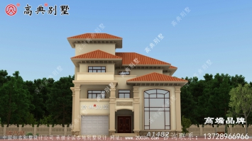 大面積帶車庫露臺戶型自建歐式房屋