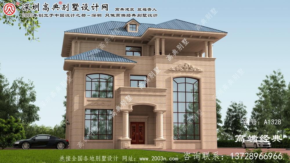 邯山區農村別墅設計圖紙三層
