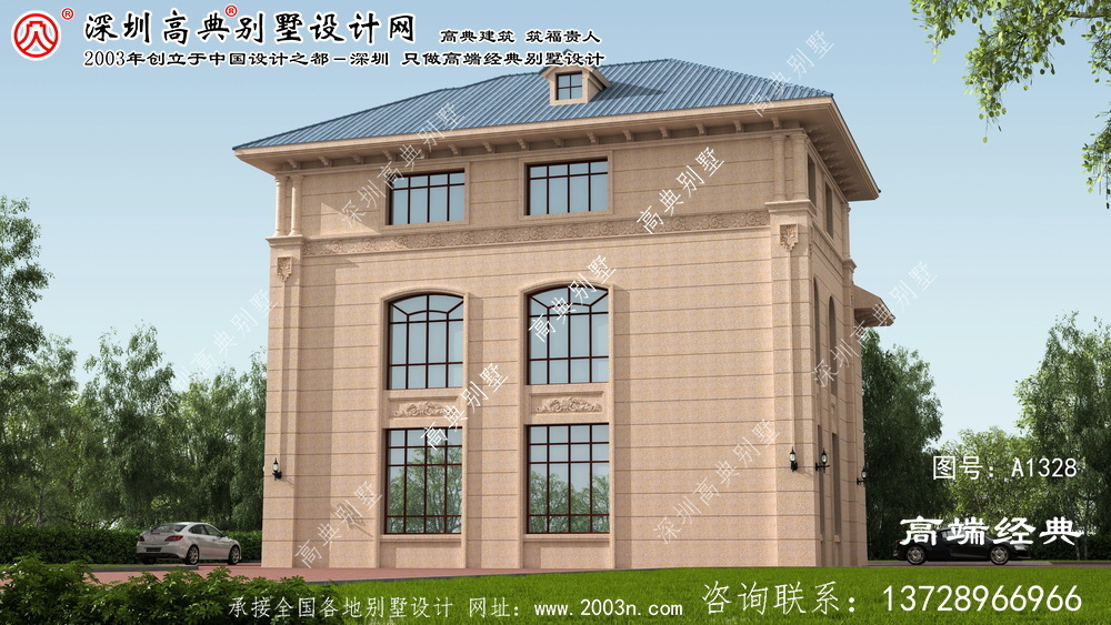 邯山區農村別墅設計圖紙三層