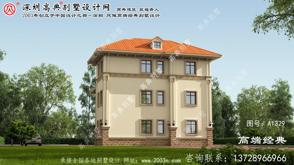 邯鄲縣農村別墅設計圖紙及效果圖