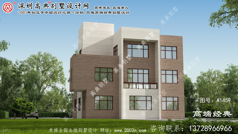 武強(qiáng)縣農(nóng)村別墅三層戶型設(shè)計(jì)圖
