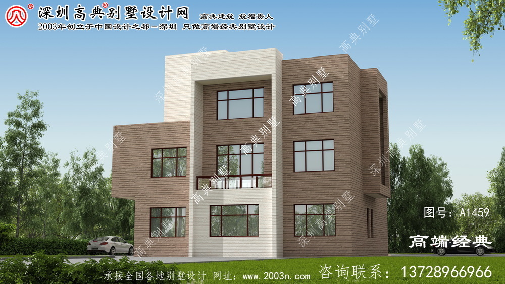 武強(qiáng)縣農(nóng)村別墅三層戶型設(shè)計(jì)圖