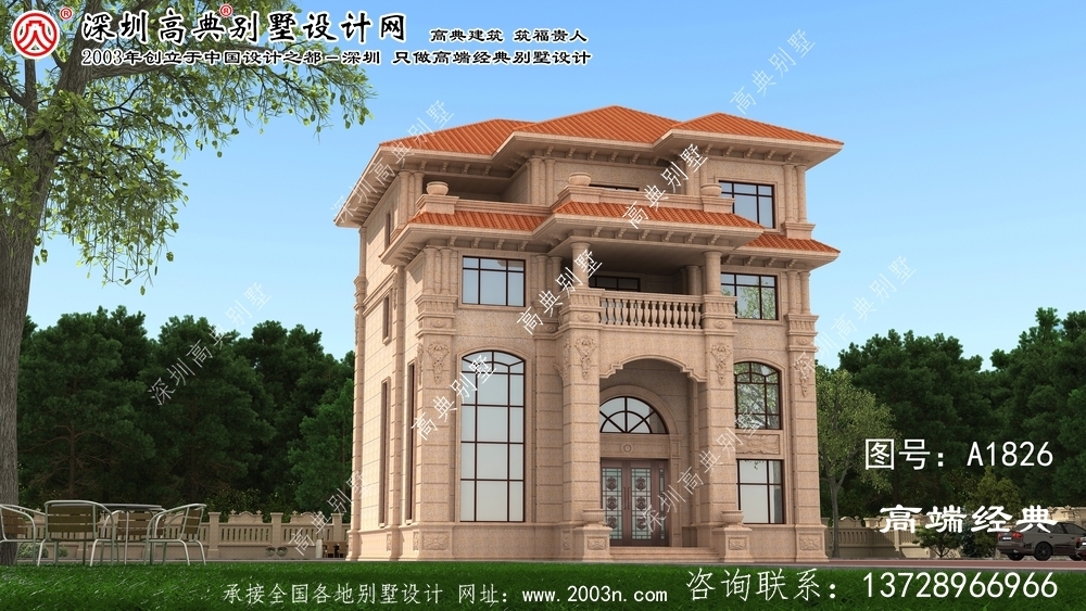 運城市別墅設計圖紙及效果圖大全魯班
