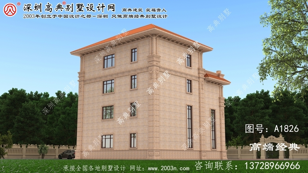 運城市別墅設計圖紙及效果圖大全魯班