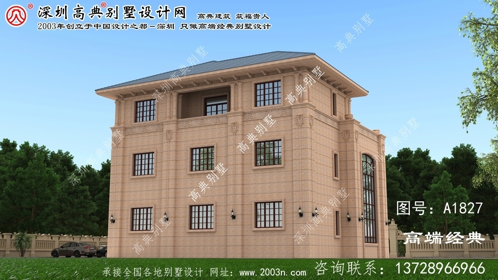 安澤縣歐式石材別墅設計圖紙