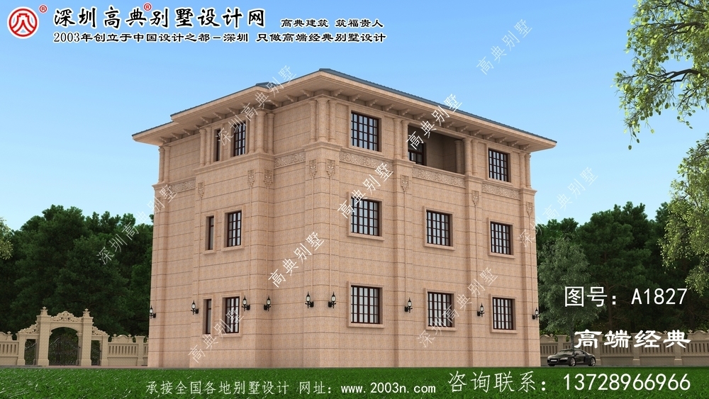 安澤縣歐式石材別墅設計圖紙