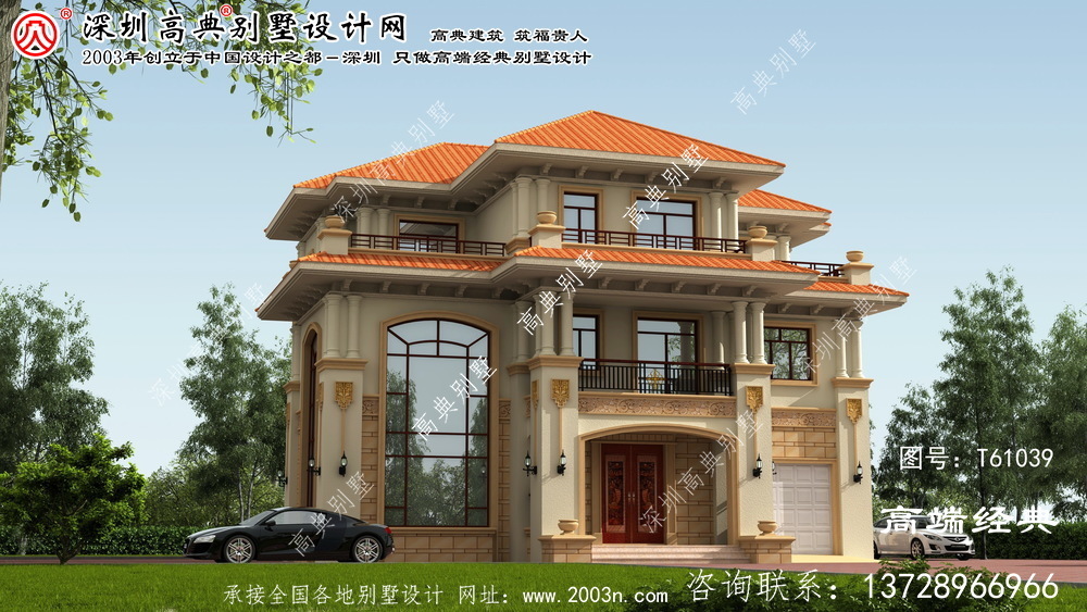 烏拉特后旗三層歐式別墅設計圖紙