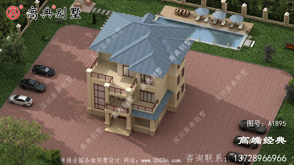 硯山縣鄉(xiāng)村三層別墅圖