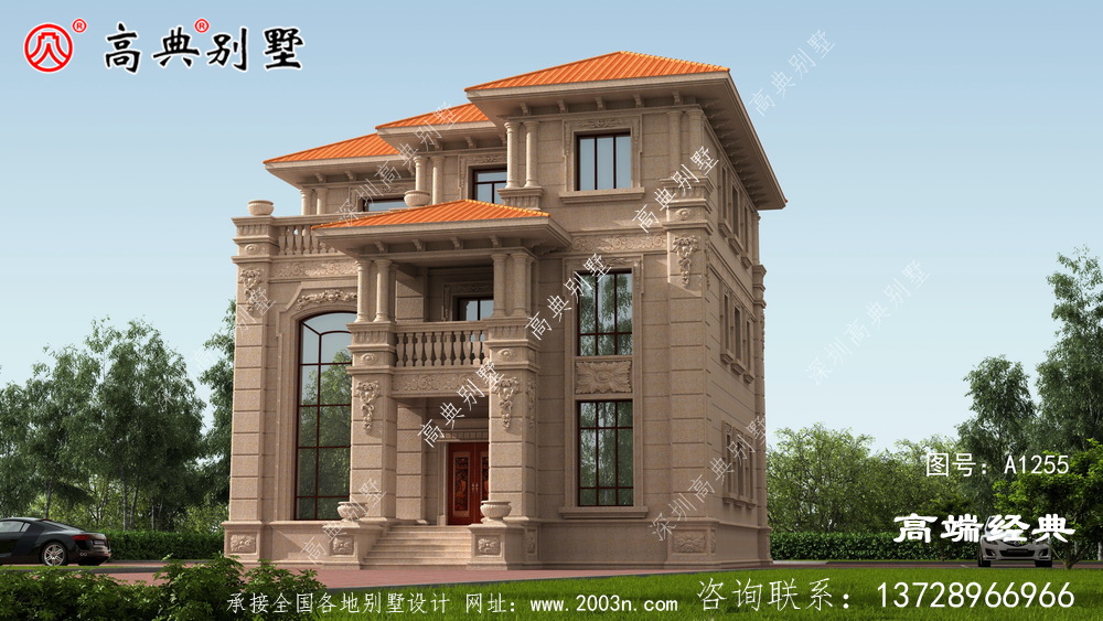 賀蘭縣三層歐式石材農村自建房