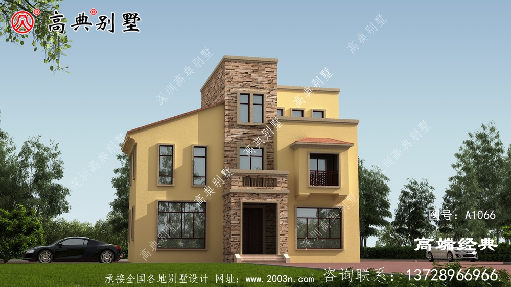 香港島農(nóng)村三層樓房設(shè)計圖