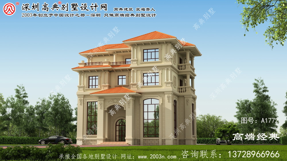 額敏縣四層歐式淡雅大氣的復式別墅設計圖。