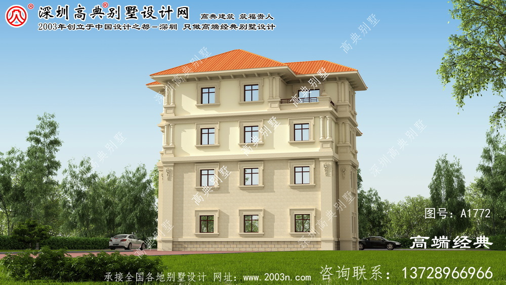 額敏縣四層歐式淡雅大氣的復式別墅設計圖。