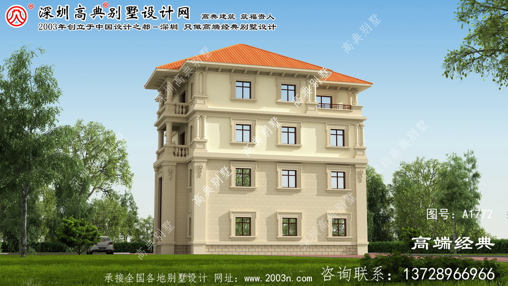 額敏縣四層歐式淡雅大氣的復式別墅設計圖。