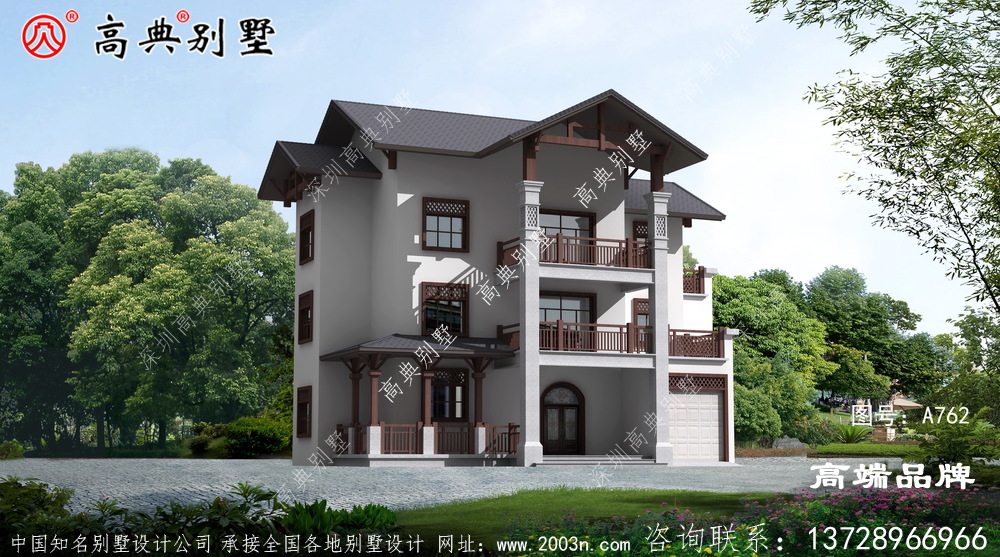 農村三層樓房整體層次感強