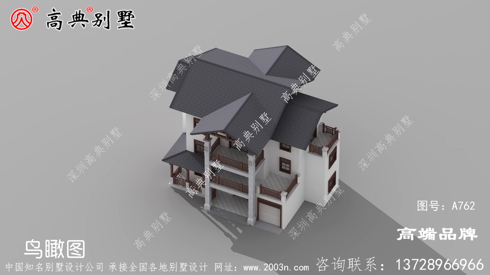 農村三層樓房整體層次感強