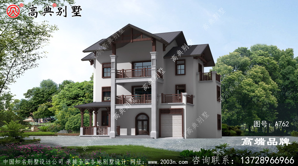 農村三層樓房整體層次感強