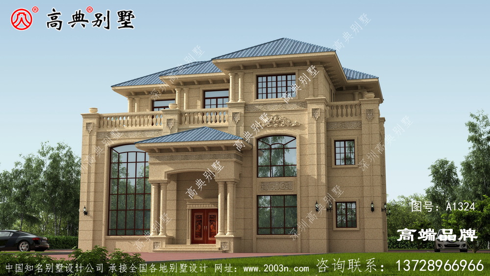 別墅的外觀設計建一棟光耀門楣
