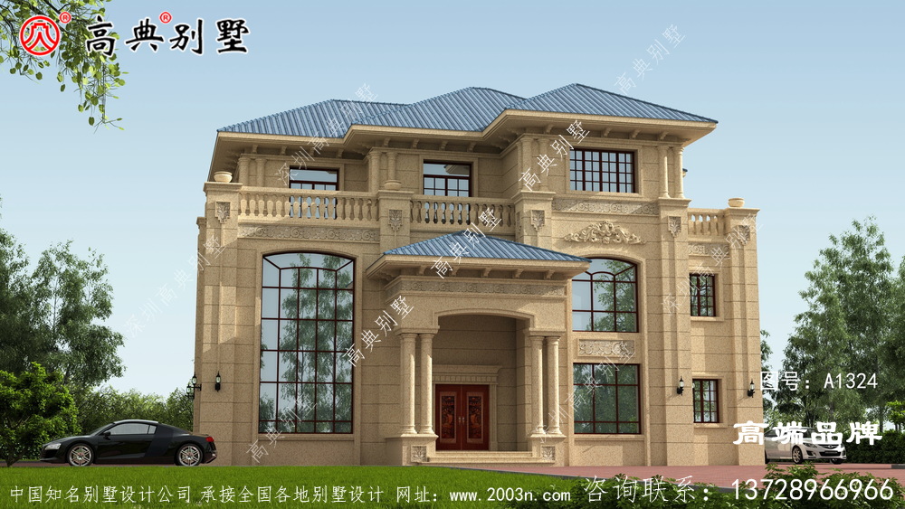 別墅的外觀設計建一棟光耀門楣