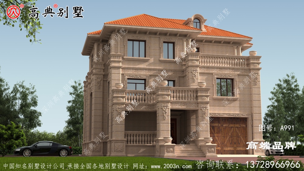 三層樓房設(shè)計(jì)效果圖造型好看且采光好	