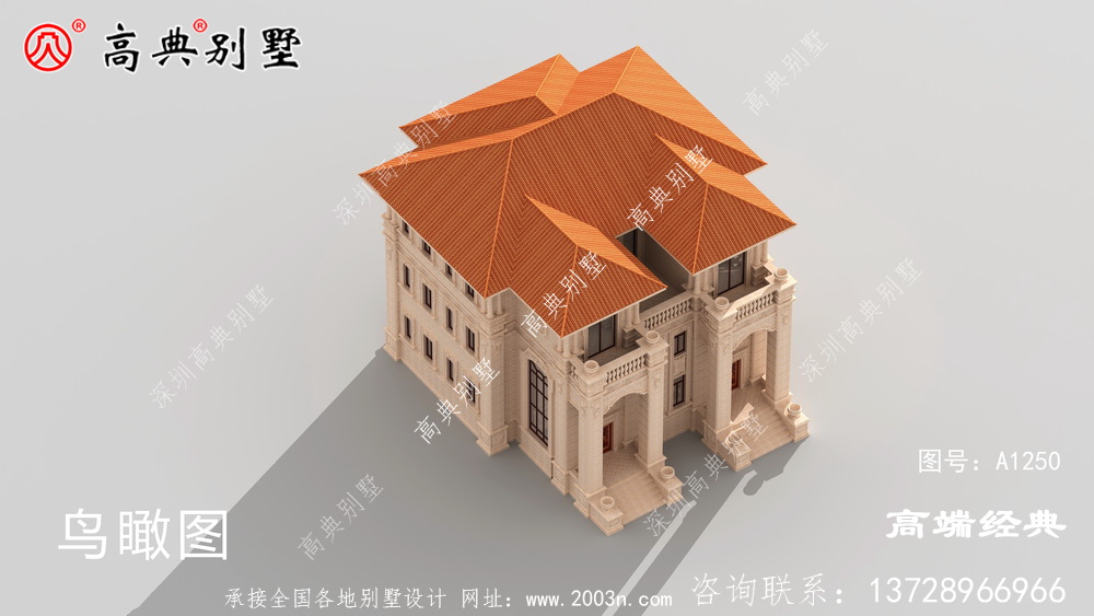 珠海市新農村實用現代的三層建筑設計圖紙帶外觀圖