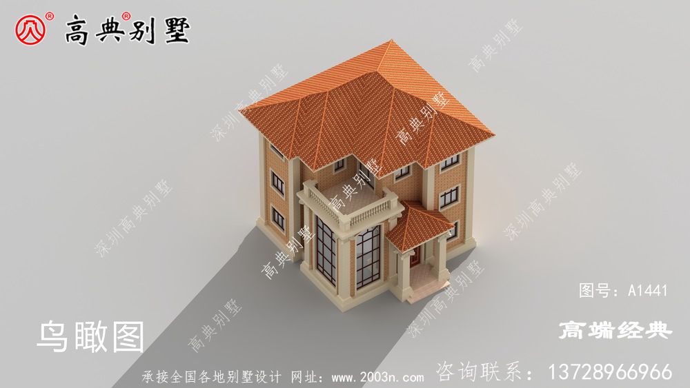 簡歐三層戶型方正四平八穩