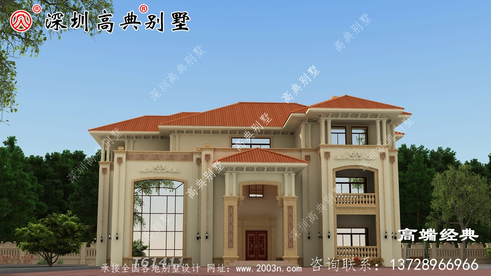 三層別墅設計圖，外觀精美，居住舒適，享受平淡的幸福