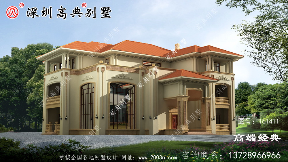 三層別墅設計圖，外觀精美，居住舒適，享受平淡的幸福