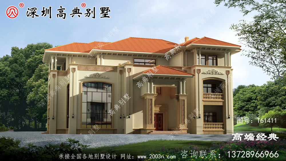 三層別墅設計圖，外觀精美，居住舒適，享受平淡的幸福