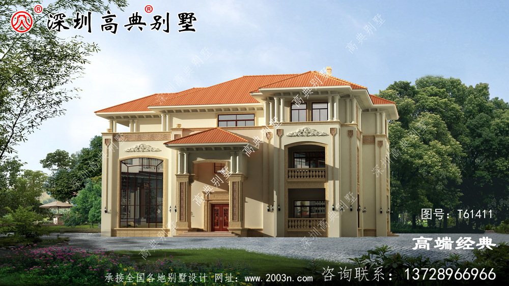 三層別墅設計圖，外觀精美，居住舒適，享受平淡的幸福