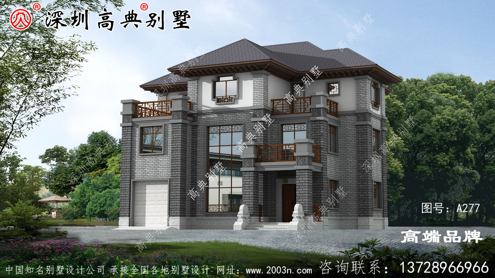 三層自建別墅設(shè)計圖，優(yōu)雅大氣，“名利”雙收