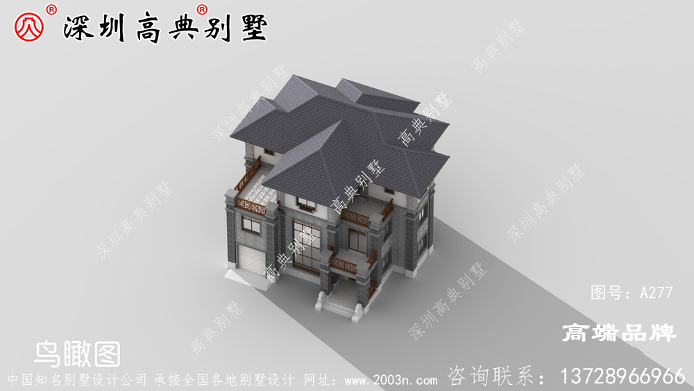三層自建別墅設(shè)計圖，優(yōu)雅大氣，“名利”雙收
