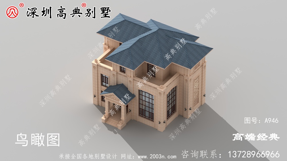 農(nóng)村三層帶陽臺設(shè)計,戶型精致實用,不浪費空間。
