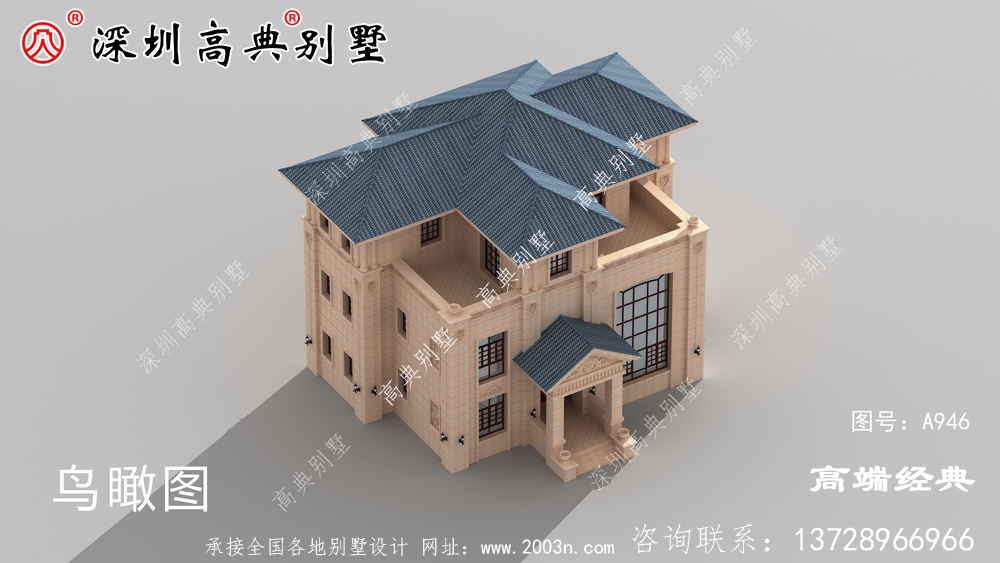 農(nóng)村三層帶陽臺設(shè)計,戶型精致實用,不浪費空間。