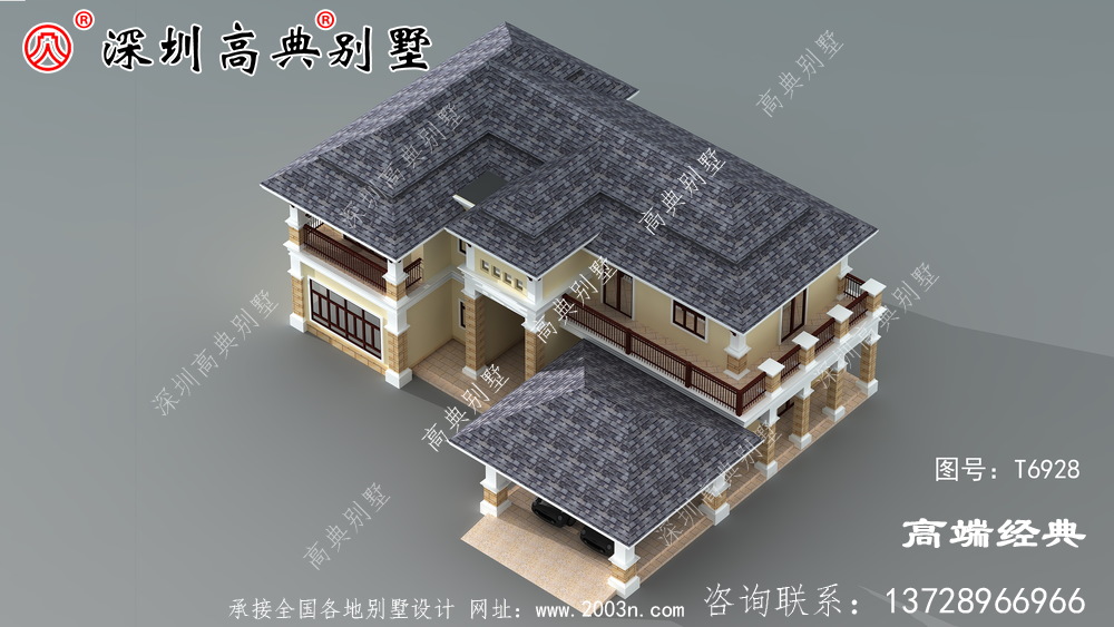 最新款二層別墅圖,外觀簡單漂亮,回鄉(xiāng)建房就選它