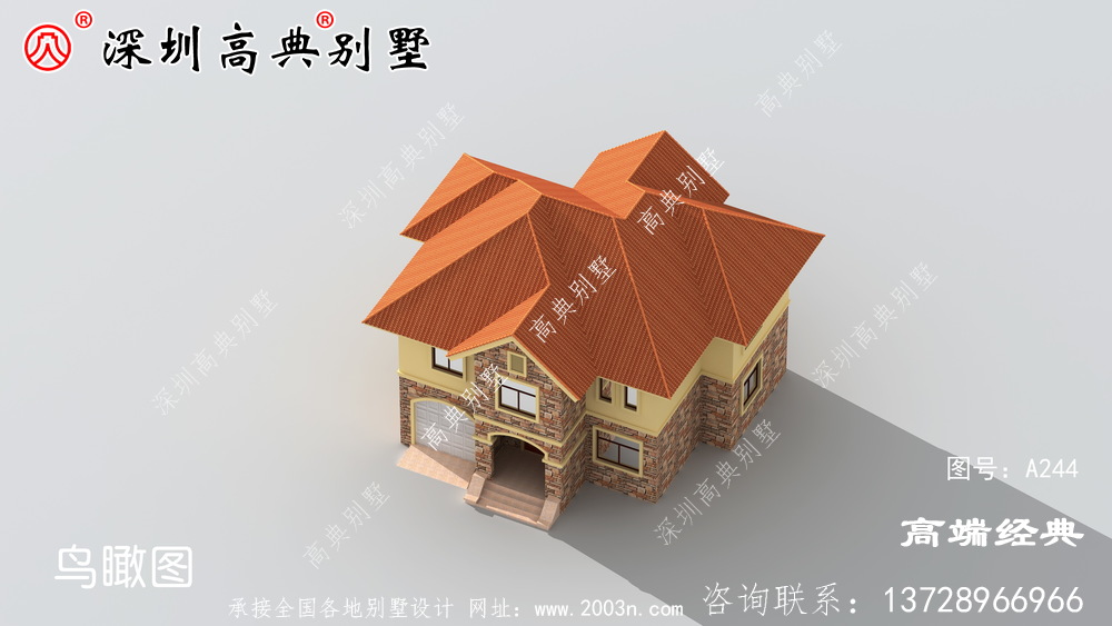這款戶型采用尖頂設計 ，線條清晰外帶車庫