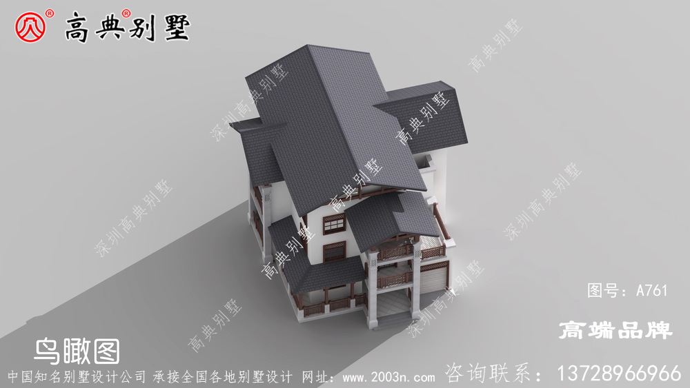 本戶型外觀簡約大氣，方正的設計符合農村住宅標準