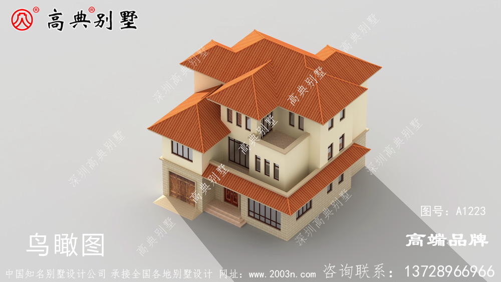 弧度優(yōu)美造型大氣，提升了別墅的質感