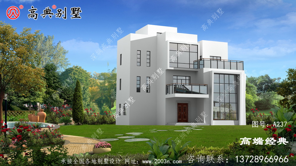  平頂設計露臺還可晾曬作物，十分實用