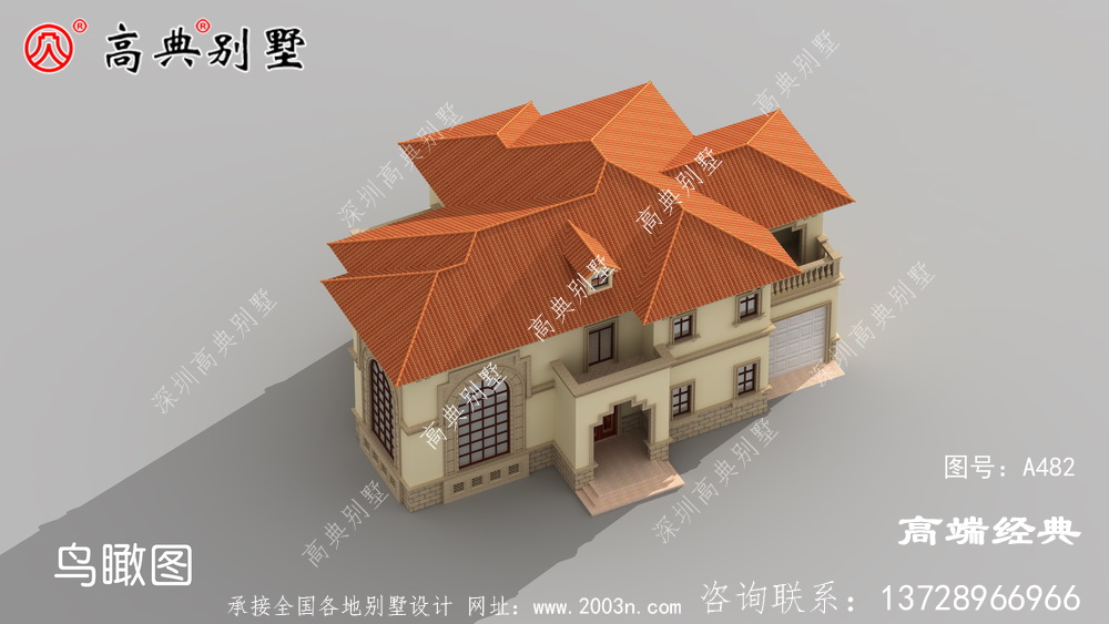 這樣帶車庫的兩層戶型在農村自建中顯得格外耀眼