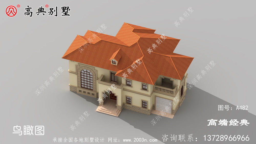 這樣帶車庫的兩層戶型在農村自建中顯得格外耀眼