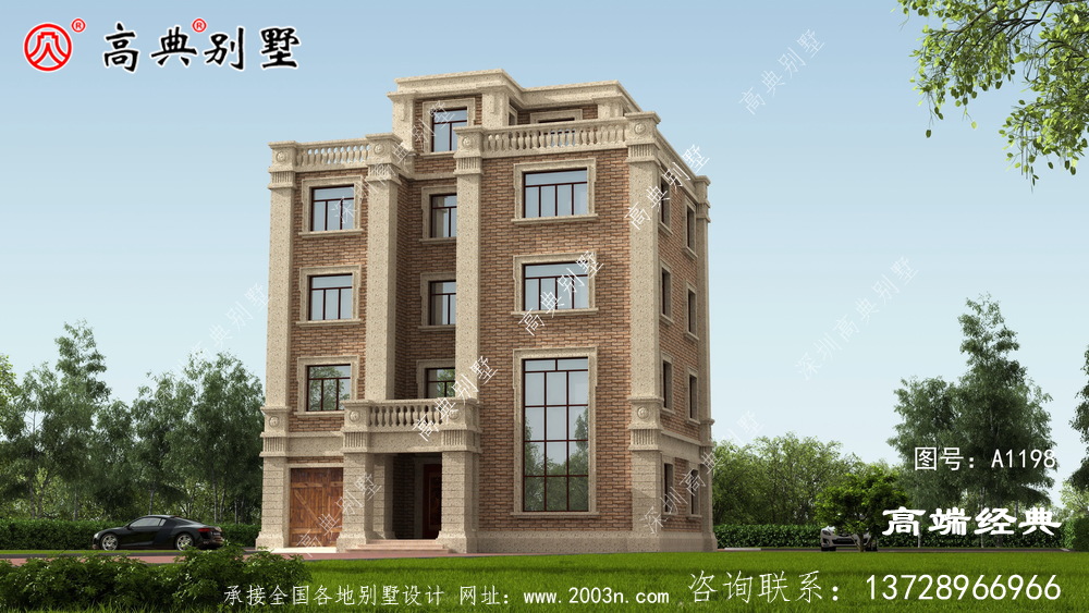 農村自建別墅的設計方案，歐式風格，帶堂屋、土灶等。