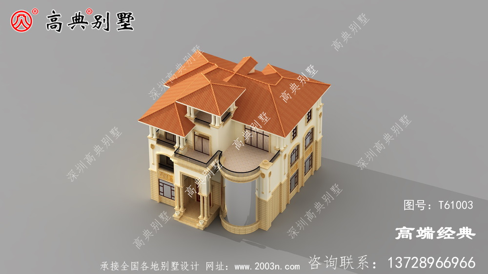 復式三層別墅采用錯層設計，經典雅致